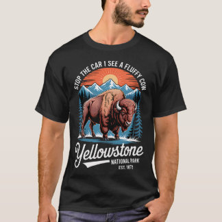 Yellowstone Stanna Bilen Jag Ser Fluffiga Kor T Shirt