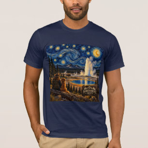 Yellowstone Stjärnklar Natt Äventyrs T-Shirt