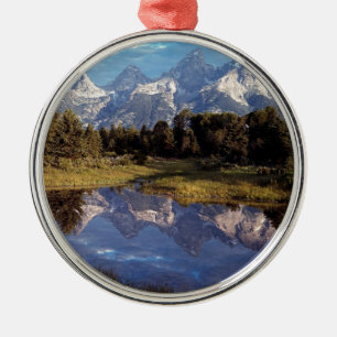 Yellowstone storslagna Teton reflexioner Julgransprydnad Metall