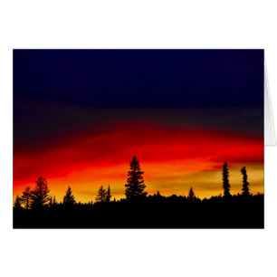 Yellowstone Sunset Hälsningskort