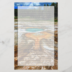 Yellowstone termisk bassäng brevpapper