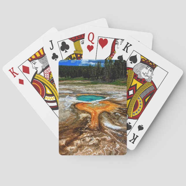 Yellowstone termisk bassäng spel kort (Baksidan)