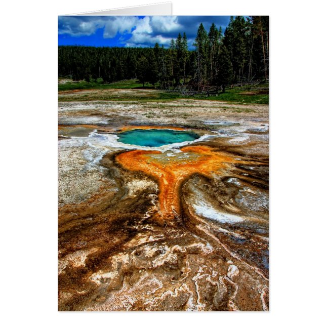 Yellowstone Thermal Bassäng Hälsningskort (Framsidan)