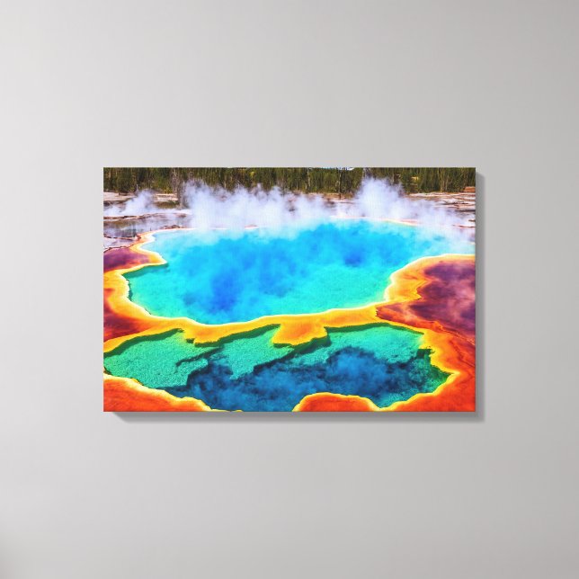 Yellowstone Thermal Hett Pot Canvas Art (Framsida)