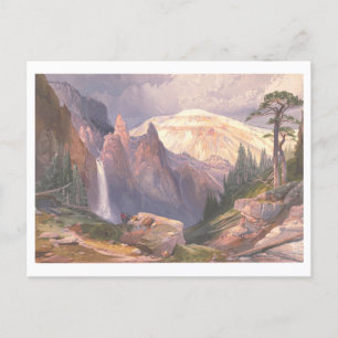 Yellowstone Torn Falls Vintage Prang Lithograph Vykort