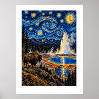 Yellowstone under stjärnorna poster