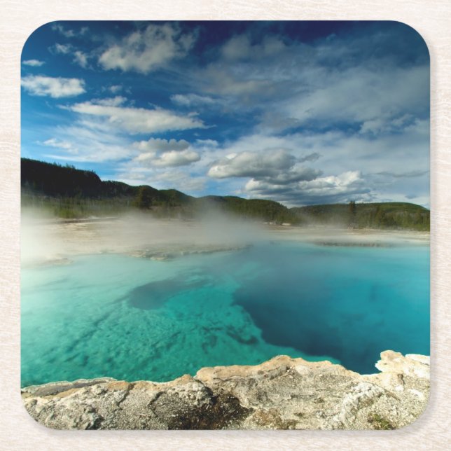 Yellowstone Underlägg Papper Kvadrat (Framsidan)