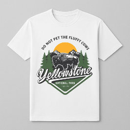 Yellowstone uppfyller inte fluffy Cows Bison T Shirt