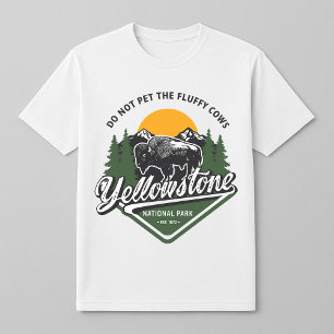 Yellowstone uppfyller inte fluffy Cows Bison T Shirt