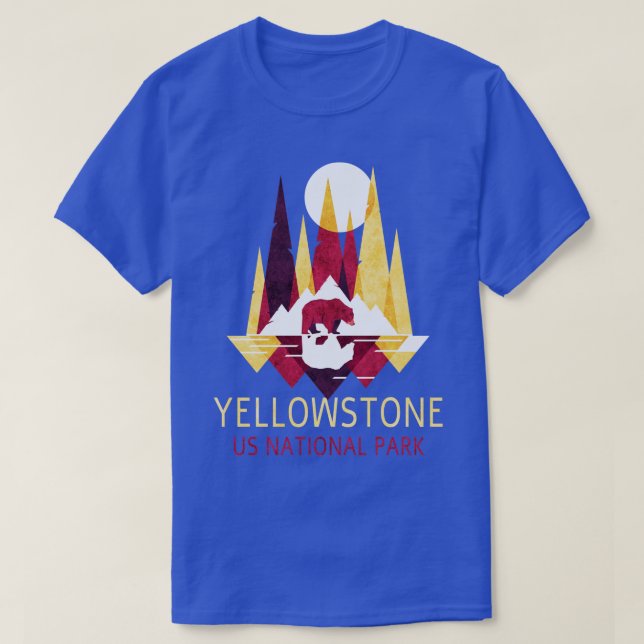 Yellowstone US National Park Backpackaging klättri T Shirt (Design framsida)