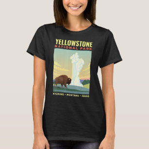 Yellowstone Us National Park Bison Vintage T Shirt