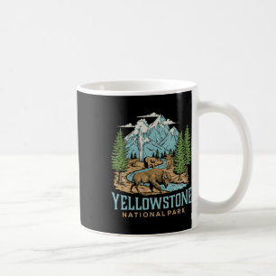 Yellowstone Us National Park Varg Bison Bear Vinta Kaffemugg