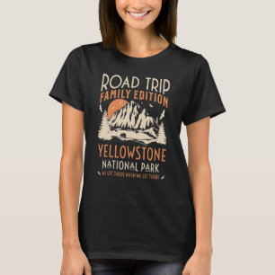 Yellowstone Us Nationalpark Familj Bilresa Semeste T Shirt