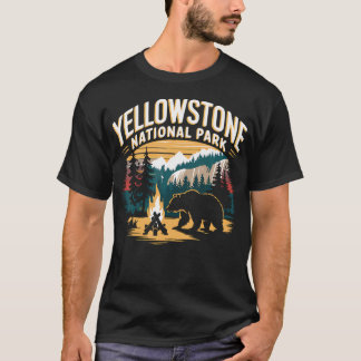 Yellowstone Us Nationalpark Varg Bison Björn T Shirt