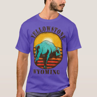 Yellowstone US nationalpark Wyoming Bison Hiking T Shirt