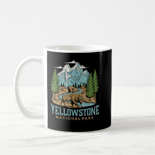 Yellowstone USA Nationalpark Varg Bison Björn Vint Kaffemugg
