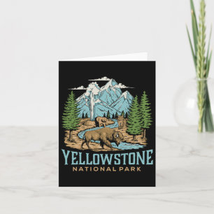 Yellowstone USA Nationalpark Varg Bison Björn Vint Kort