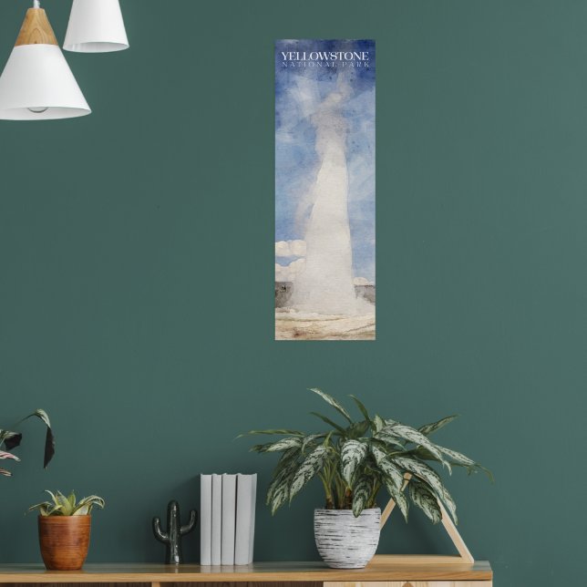 Yellowstone-utskrift, gammaldags Poster, 12 x 36 t Poster (Vardagsrum 1)