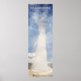 Yellowstone-utskrift, gammaldags Poster, 12 x 36 t Poster