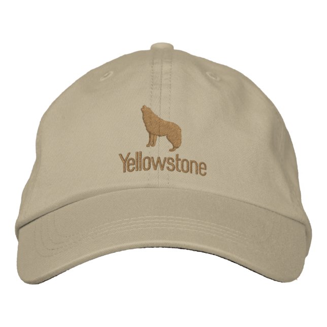 Yellowstone-Varg Baskebollkapp med broderade hörn Broderad Keps (Framsida)