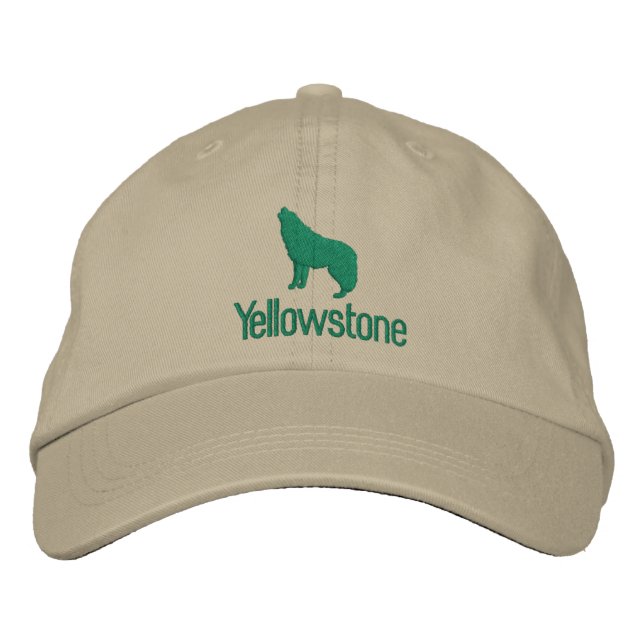 Yellowstone-Varg Baskebollkapp med broderade hörn Broderad Keps (Framsida)