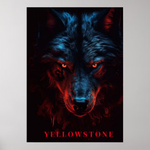 Yellowstone-Vargen Poster konst