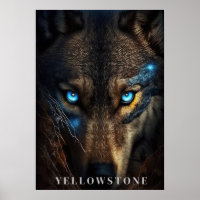 Yellowstone-Vargen Poster konst