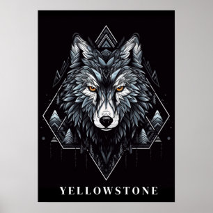Yellowstone-Vargen Poster konst
