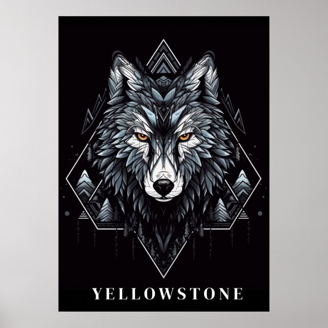 Yellowstone-Vargen Poster konst (Framsidan)