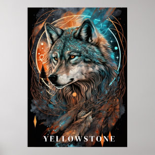 Yellowstone-Vargen Poster konst