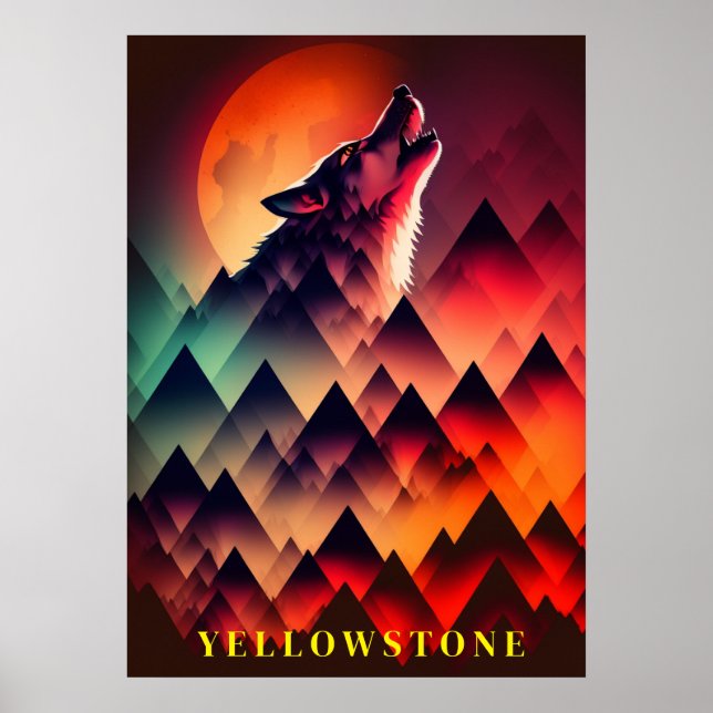 Yellowstone-Vargen Poster konst (Framsidan)