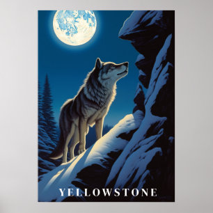 Yellowstone-Vargen Poster konst
