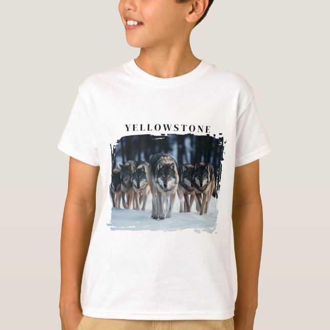 Yellowstone Vargs Kids T Shirt (Framsida)