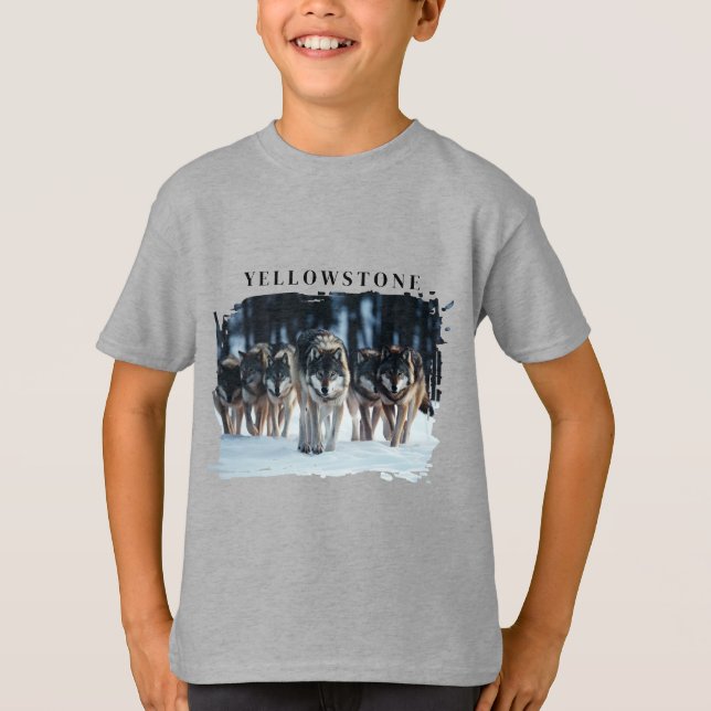 Yellowstone Vargs Kids T Shirt (Framsida)