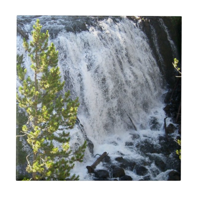 Yellowstone vattenfall kakelplatta (Framsidan)