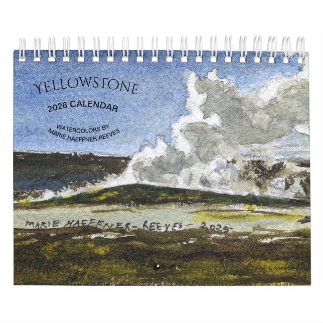 YELLOWSTONE VATTENFÄRGER 2026 KALENDER (Omslag)