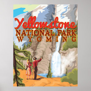 Yellowstone vintage affisch