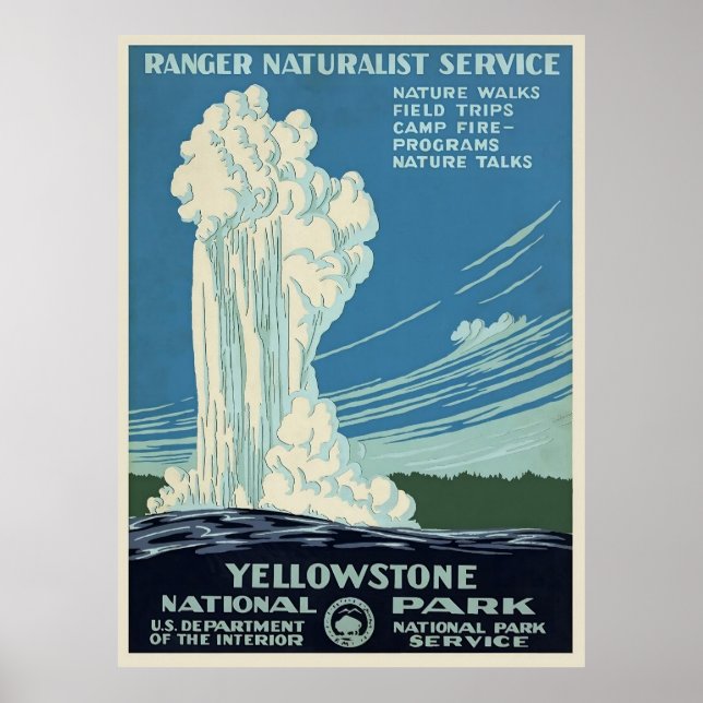 Yellowstone-Vintage | Reseillustration Poster (Framsidan)