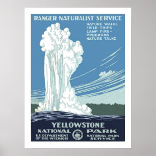 Yellowstone vintage resor poster