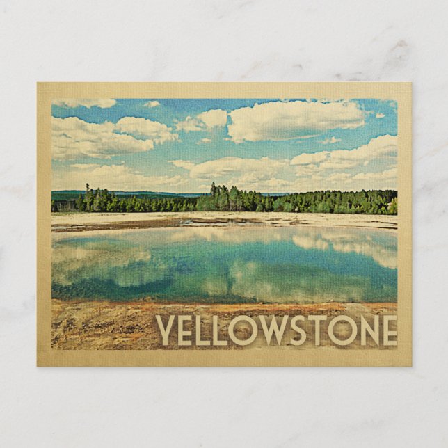 Yellowstone Vintage resor Vykort (Framsida)
