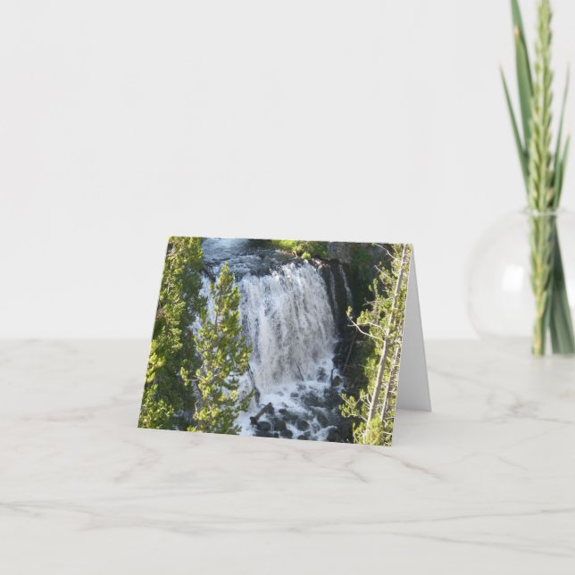 Yellowstone Waterfall Kort (Framsida)