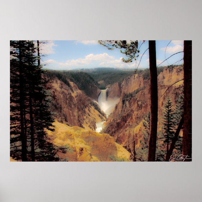 Yellowstone Waterfall Poster (Framsidan)