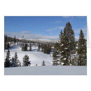 Yellowstone Winter liggande foto Hälsningskort