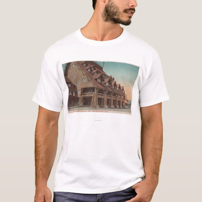 Yellowstone WY - hänrycka av gammal trogen Tee Shirt (Framsida)
