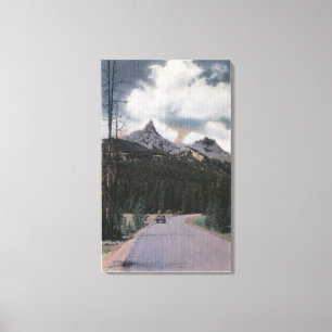 Yellowstone WY - indexet & pilot- nå en höjdpunk Canvastryck