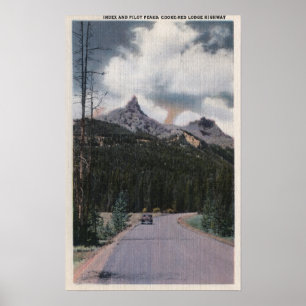 Yellowstone WY - indexet & pilot- nå en höjdpunk Poster