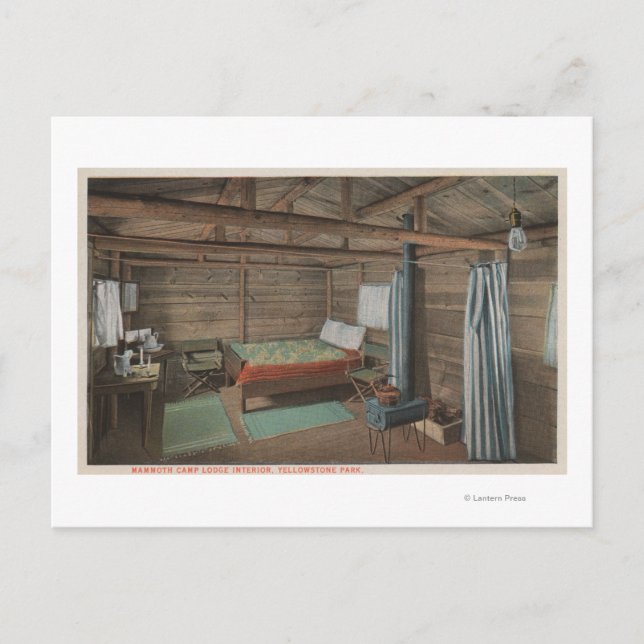 Yellowstone, WYInterior View of Mammoth Camp Vykort (Framsida)