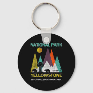 Yellowstone Wyoming Us Nationalpark Camping Vandri Nyckelring