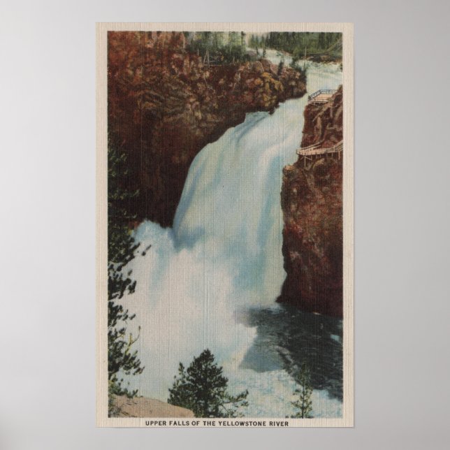 Yellowstone, WYV of Yellowstone River Falls Poster (Framsidan)