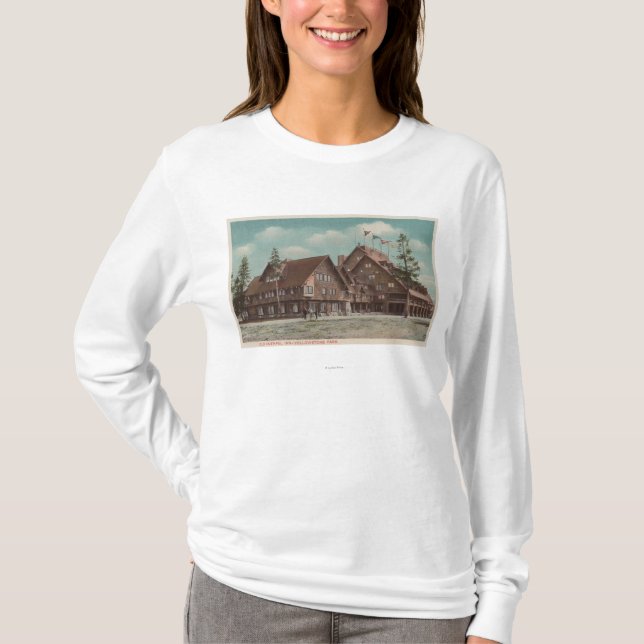 Yellowstone WYView av den hela gammala trogna T-shirt (Framsida)